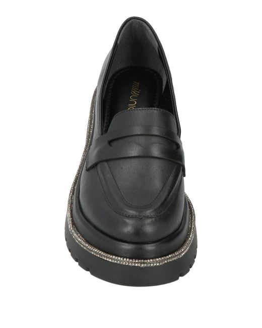 Miss Unique Black Loafers Leather