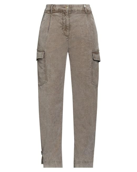 Myths Gray Pants Cotton, Polyester, Elastane