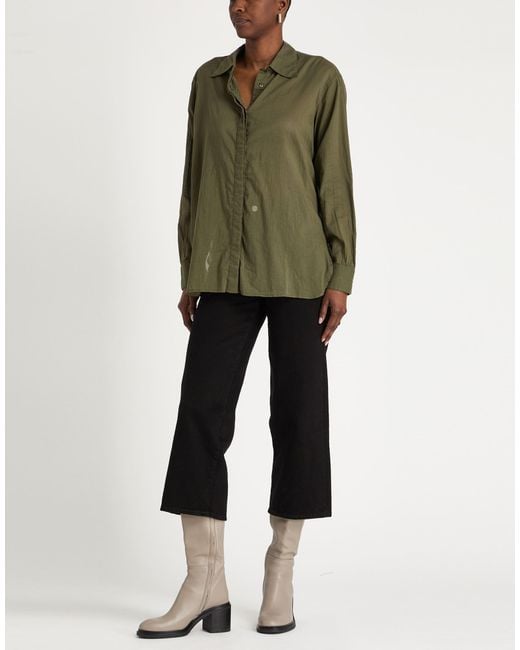 Officine Generale Green Shirt Cotton