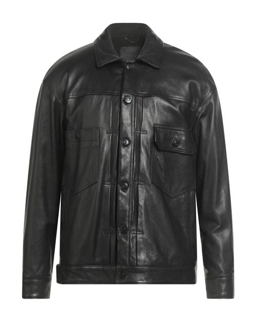 Giorgio Brato Black Jacket Leather for men