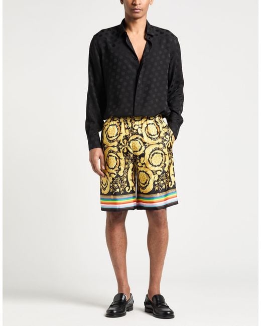 Versace Metallic Shorts & Bermuda Shorts Silk for men