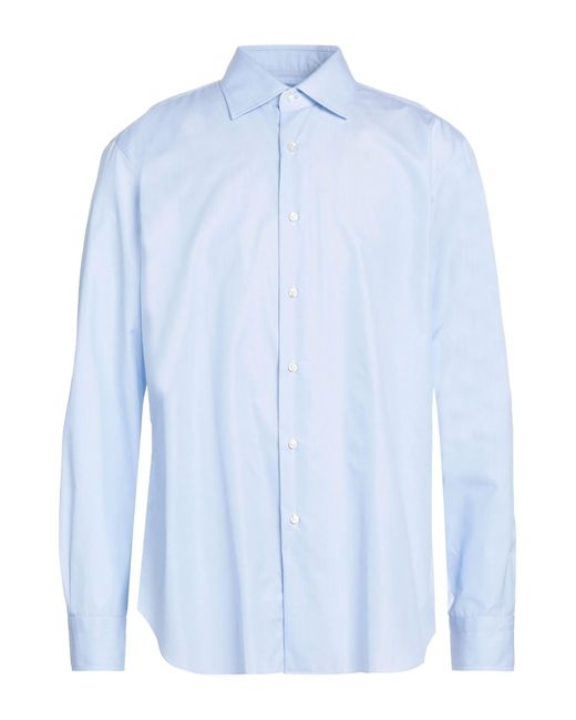 Barba Napoli Cotton Shirt in Sky Blue (Blue) for Men | Lyst