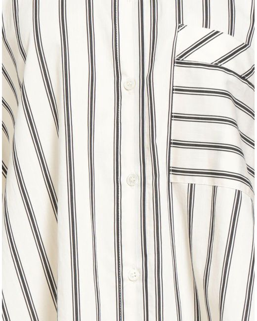 SOLOTRE White Shirt Cotton, Viscose, Polyamide