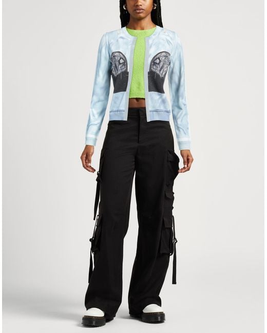 Moschino Blue Cardigan Viscose, Polyester