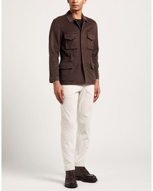 Boglioli Brown Dark Jacket Cashmere for men