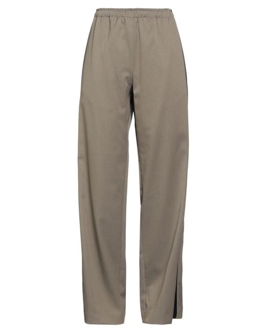 MM6 by Maison Margiela Gray Khaki Pants Polyester, Virgin Wool, Elastane