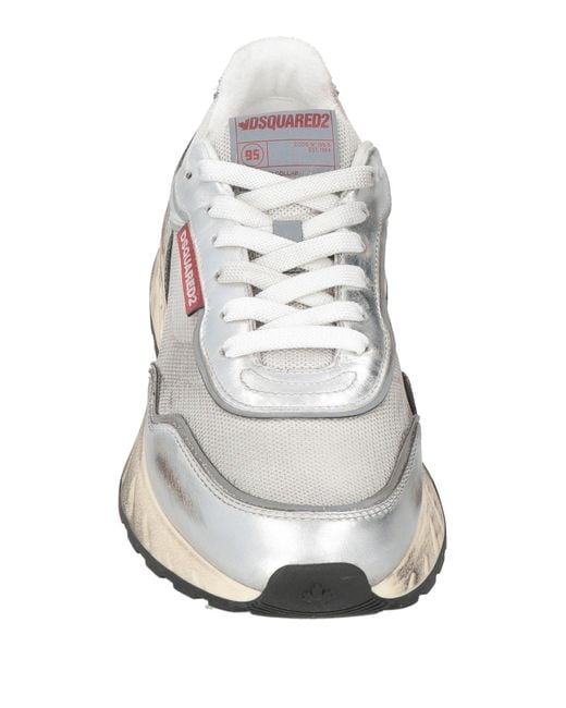 DSquared² White Sneakers Leather, Textile Fibers for men