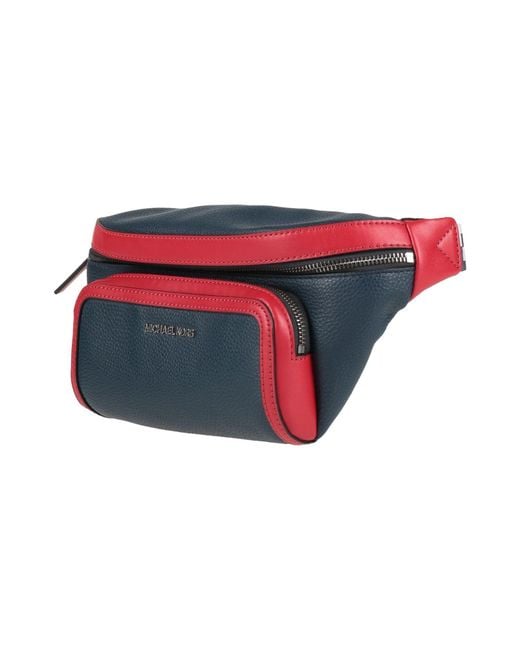 Michael Kors Red Belt Bag Leather, Textile Fibers for men