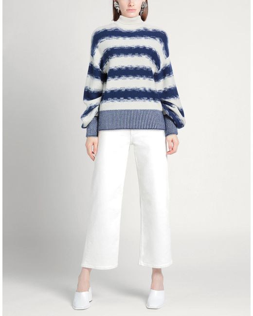 Happy Sheep Blue Turtleneck Wool, Cashmere