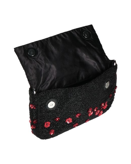 Staud Black Handbag Textile Fibers, Glass