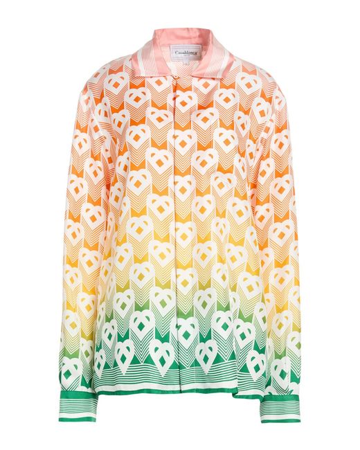 Casablanca Orange Shirt Silk