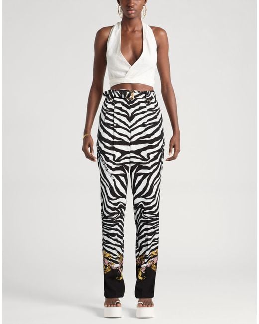 Versace Jeans Couture Black Pants Polyester, Elastane