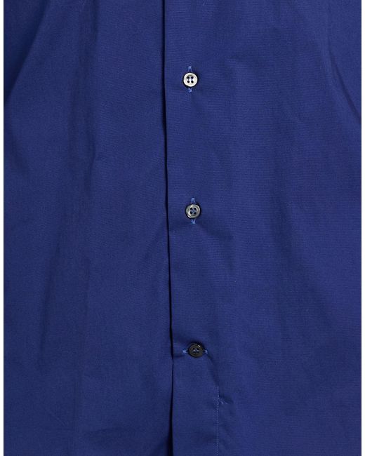 Alea Blue Shirt Cotton, Elastane for men