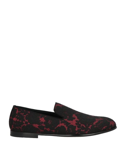 Dolce & Gabbana Black Loafers Viscose, Cotton, Polyester, Acrylic for men