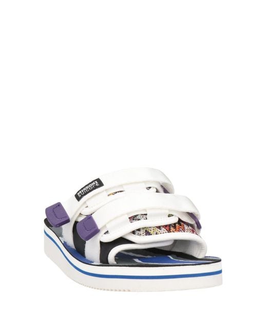 SUICOKE X MISSONI White Sandals Textile Fibers for men