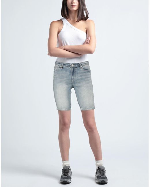 ARMANI EXCHANGE Blue Denim Shorts for men