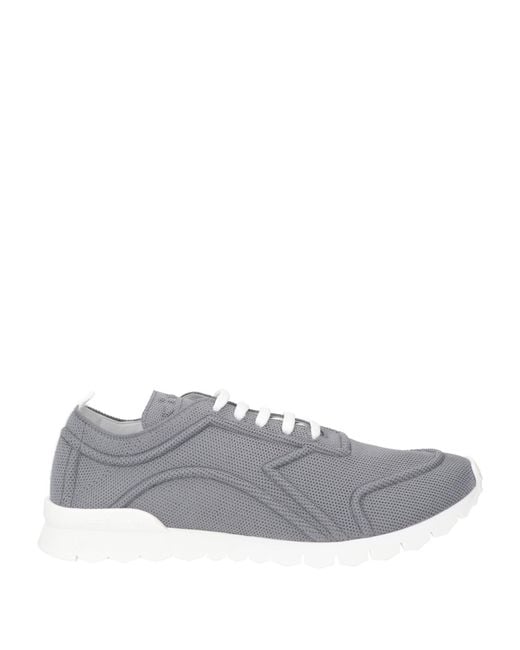 Kiton Gray Sneakers Cotton, Elastane for men