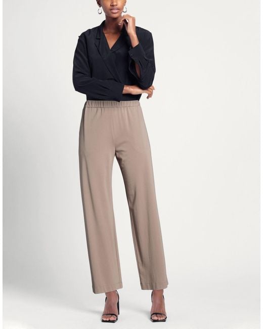 RUE DU BAC Natural Pants Viscose, Polyamide, Elastane