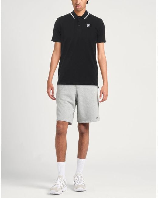 Fila Black Polo Shirt Cotton for men