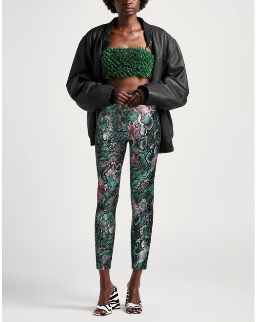 Just Cavalli Green Leggings Polyamide, Elastane