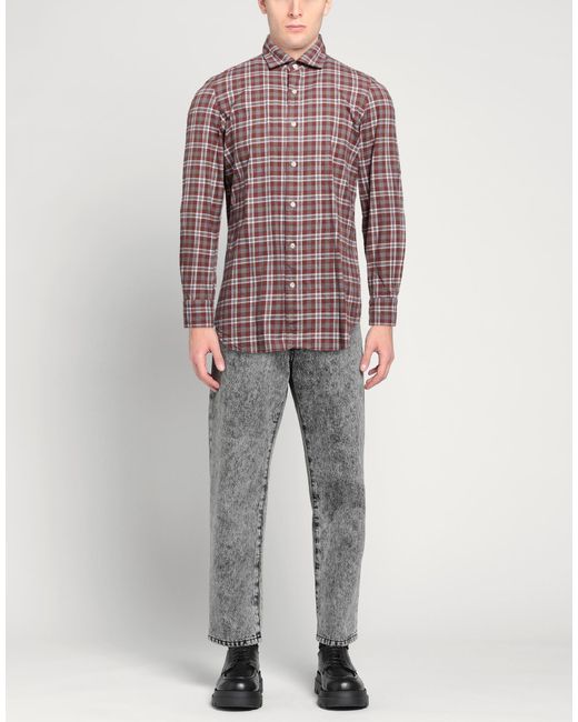 Camisa Finamore 1925 de hombre de color Red