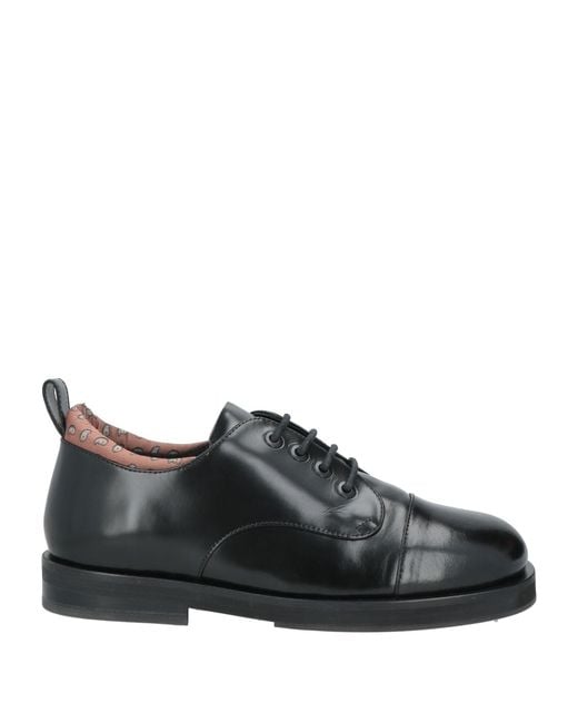 Etro Black Lace-Up Shoes Leather for men