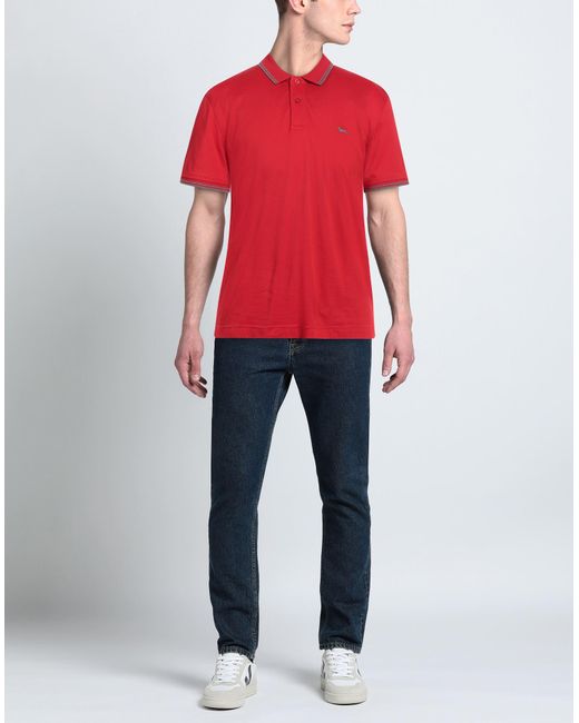 Harmont & Blaine Red Polo Shirt Cotton for men