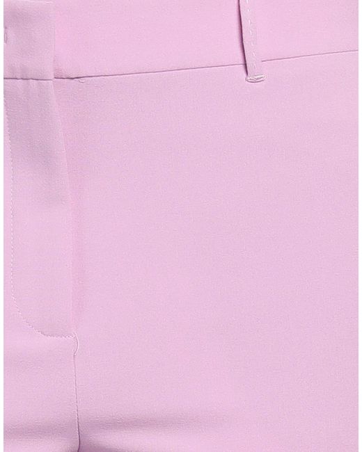 Marella Pink Pants Polyester, Viscose, Elastane