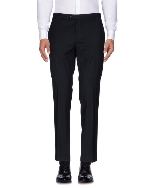 Daniele Alessandrini Black Midnight Pants Polyester, Viscose, Elastane for men