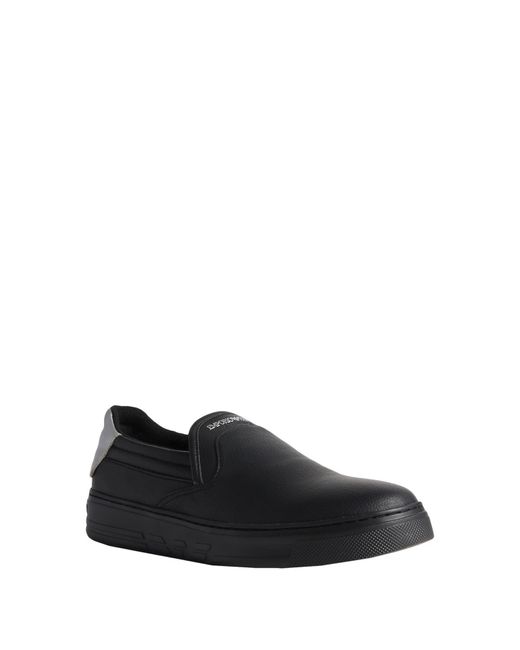 Emporio Armani Black Sneakers Soft Leather for men