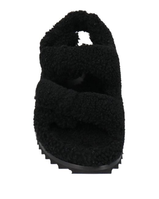 Officine Creative Black Sandals Shearling