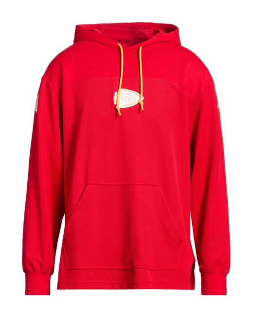 Nike Red Sweatshirt Polyester, Wool, Elastane, Cotton for men