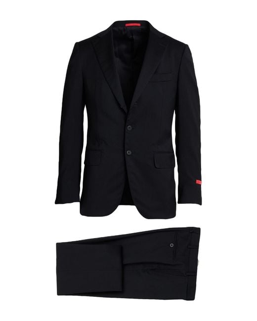 Isaia Blue Midnight Suit Wool for men