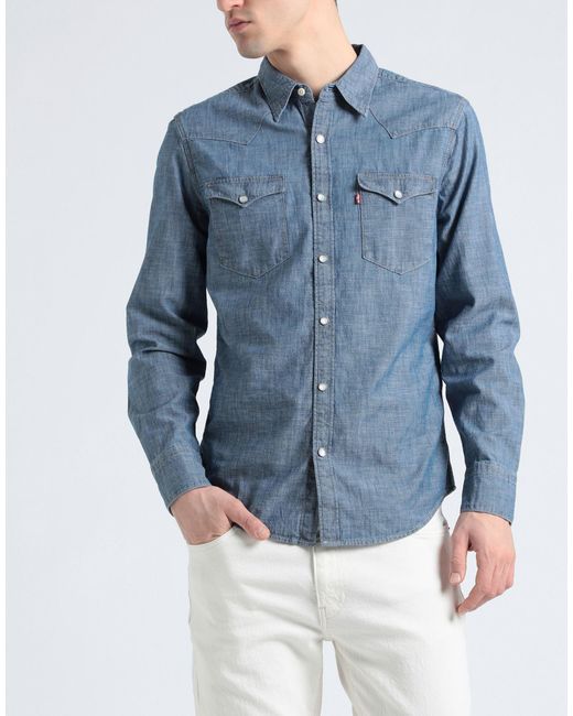 Levi's Blue Denim Shirt for men