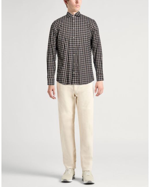 Hackett Gray Shirt Cotton for men