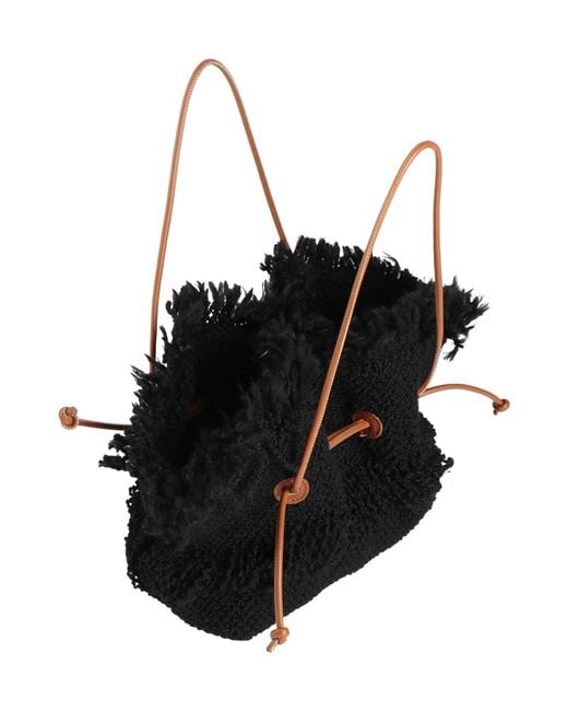 Anita Bilardi Black Handbag Wool