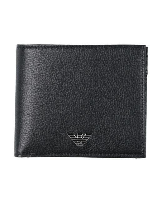Emporio Armani Black Wallet Leather for men