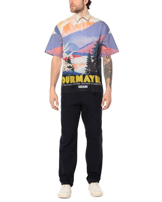 MSGM Blue Shirt for men