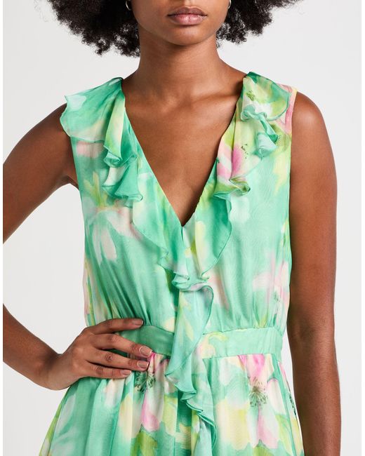 Liu Jo Green Midi Dress Viscose, Silk