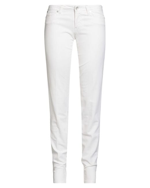 Jacob Cohen White Pants Cotton, Polyamide, Elastane