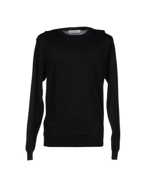 Grey Daniele Alessandrini Black Crewneck Sweater for men