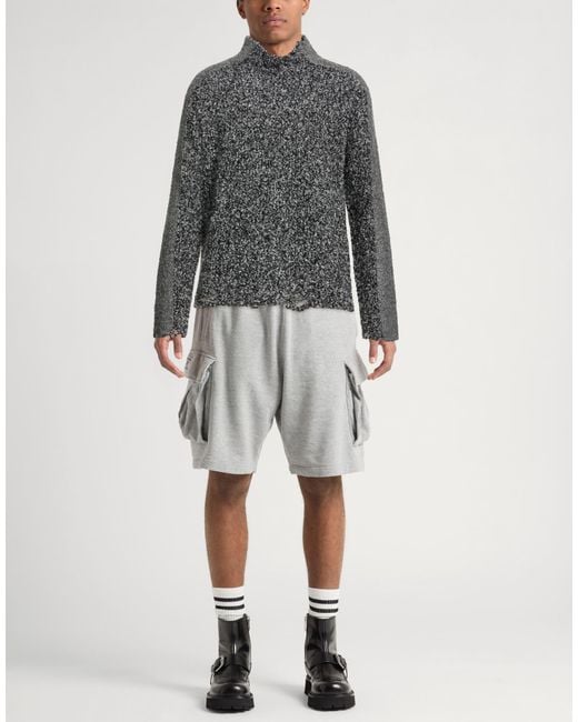 DIESEL Gray Turtleneck Wool, Polyester for men