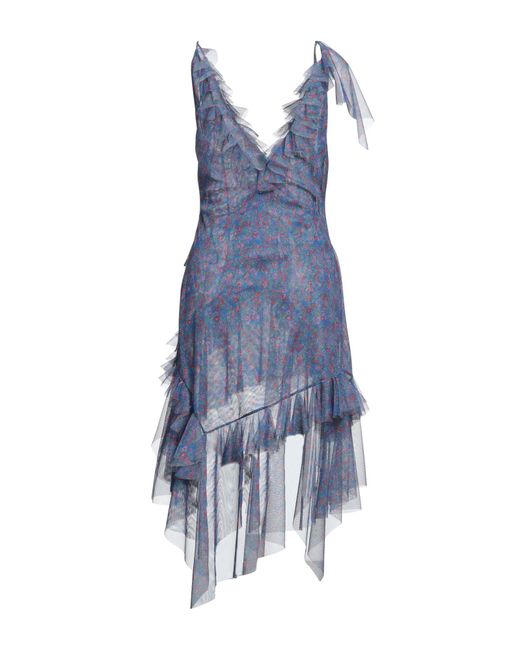 Philosophy Di Lorenzo Serafini Blue Midi Dress