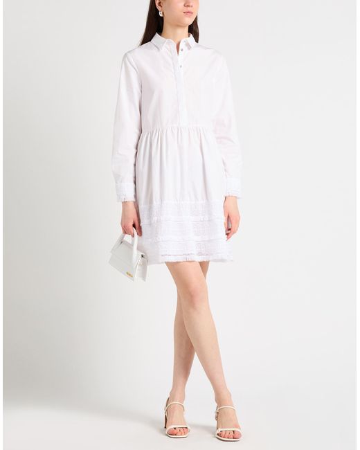 Replay White Mini-Kleid