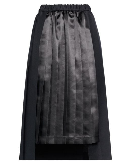 Comme des Garçons Gray Midi Skirt Polyester