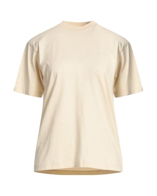 Off-White c/o Virgil Abloh Natural Swimming Casual T-Shirt