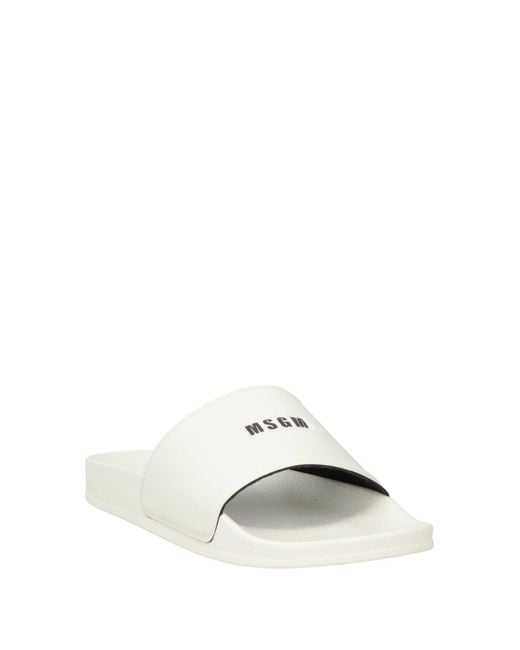 MSGM White Sandals for men