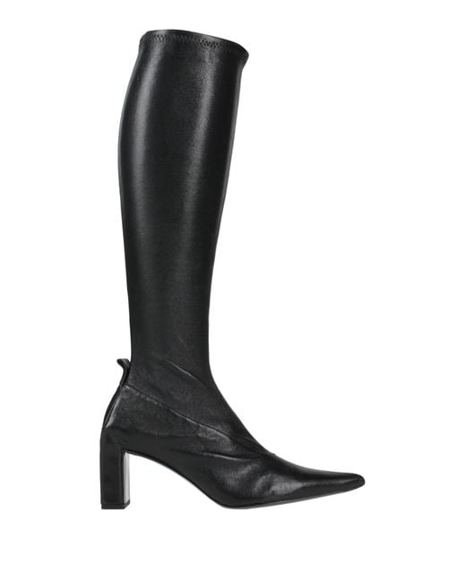 Jil Sander Black Boot Leather
