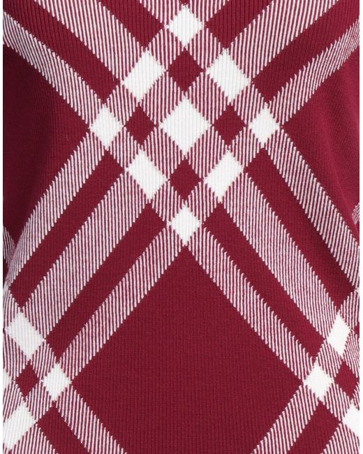 Burberry Red Burgundy Turtleneck Wool, Polyester, Polyamide