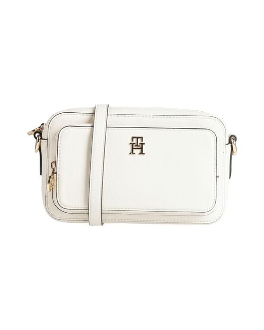 Tommy Hilfiger White Ivory Cross-Body Bag Polyurethane